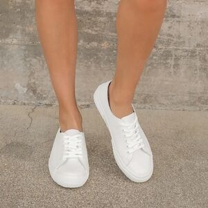 Superga White Leather Sneakers